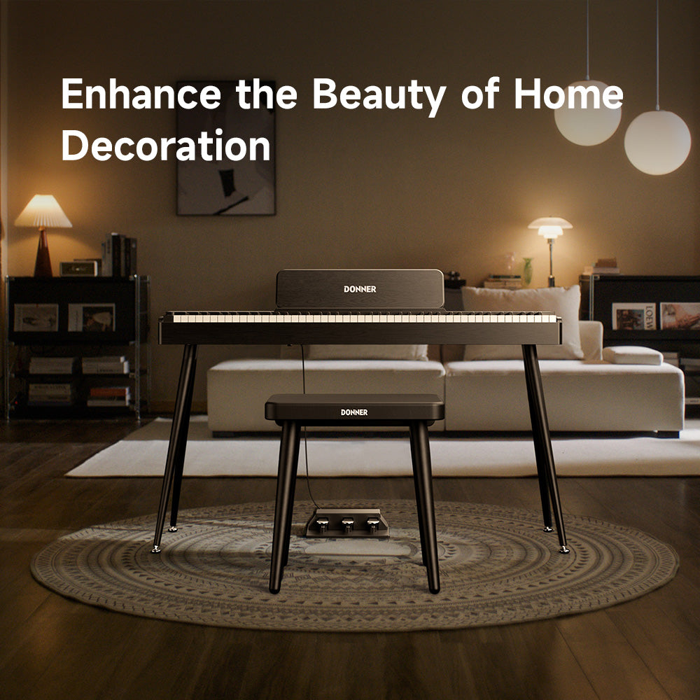 Elevate Home Aesthetics: 3 Living Room Styling Ideas with Donner Home Digital Piano