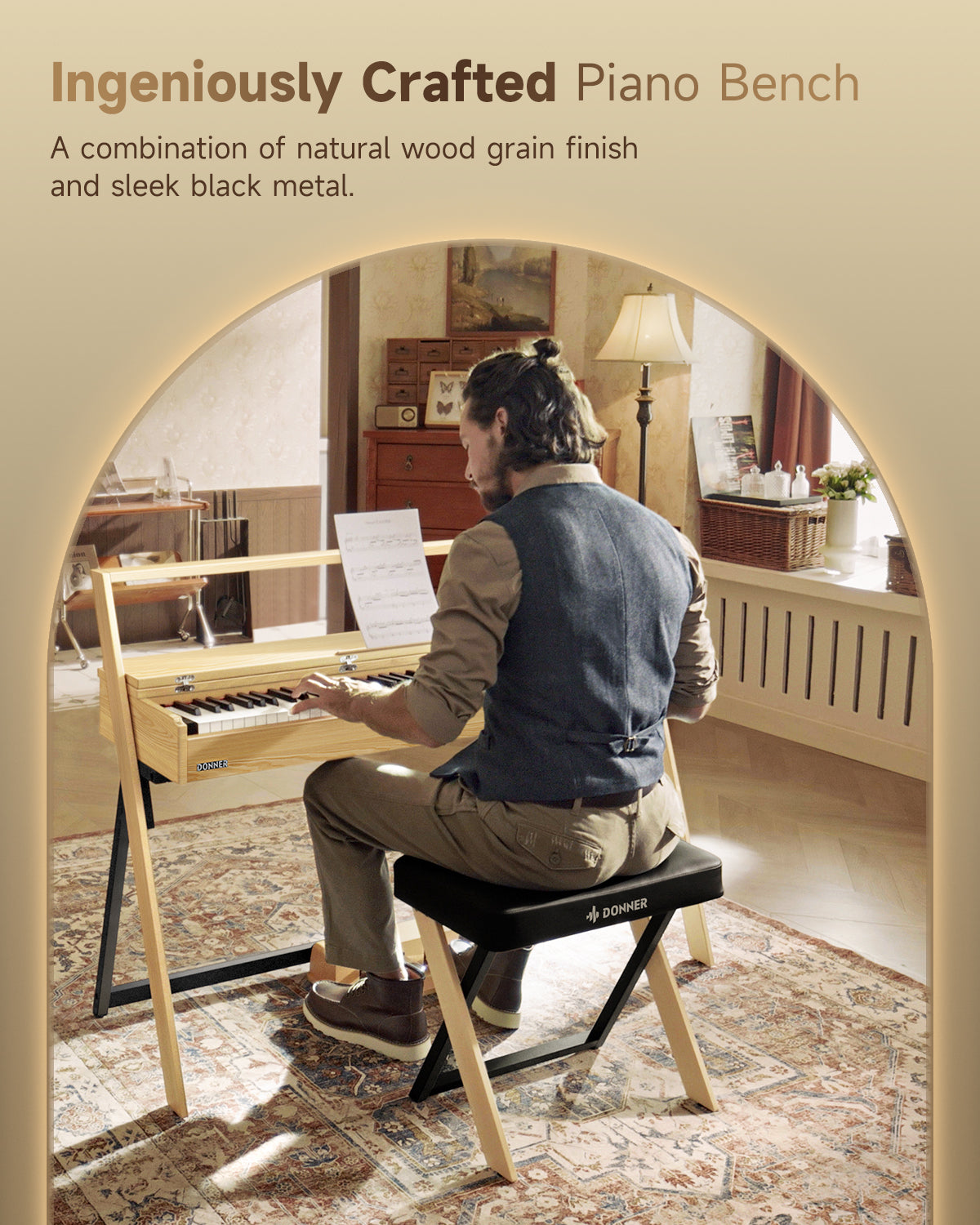 Donner DKB-300 Home Style Piano Bench