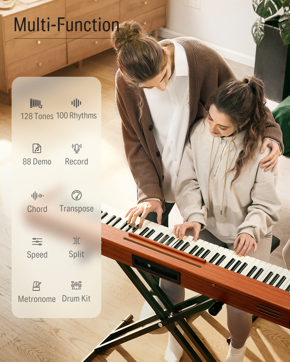 Donner DEP-1S Beginner Digital Piano Kit-Natural##