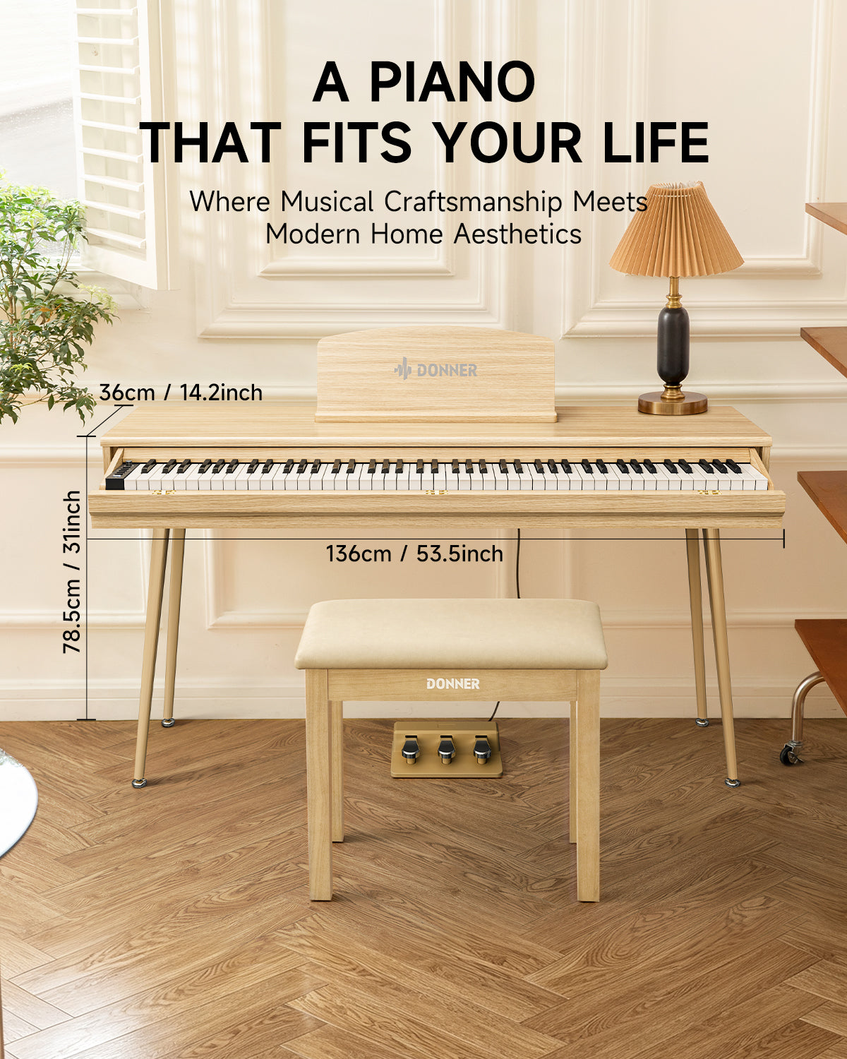 Donner DDP-65 88-Key Semi-weighted Digital Piano