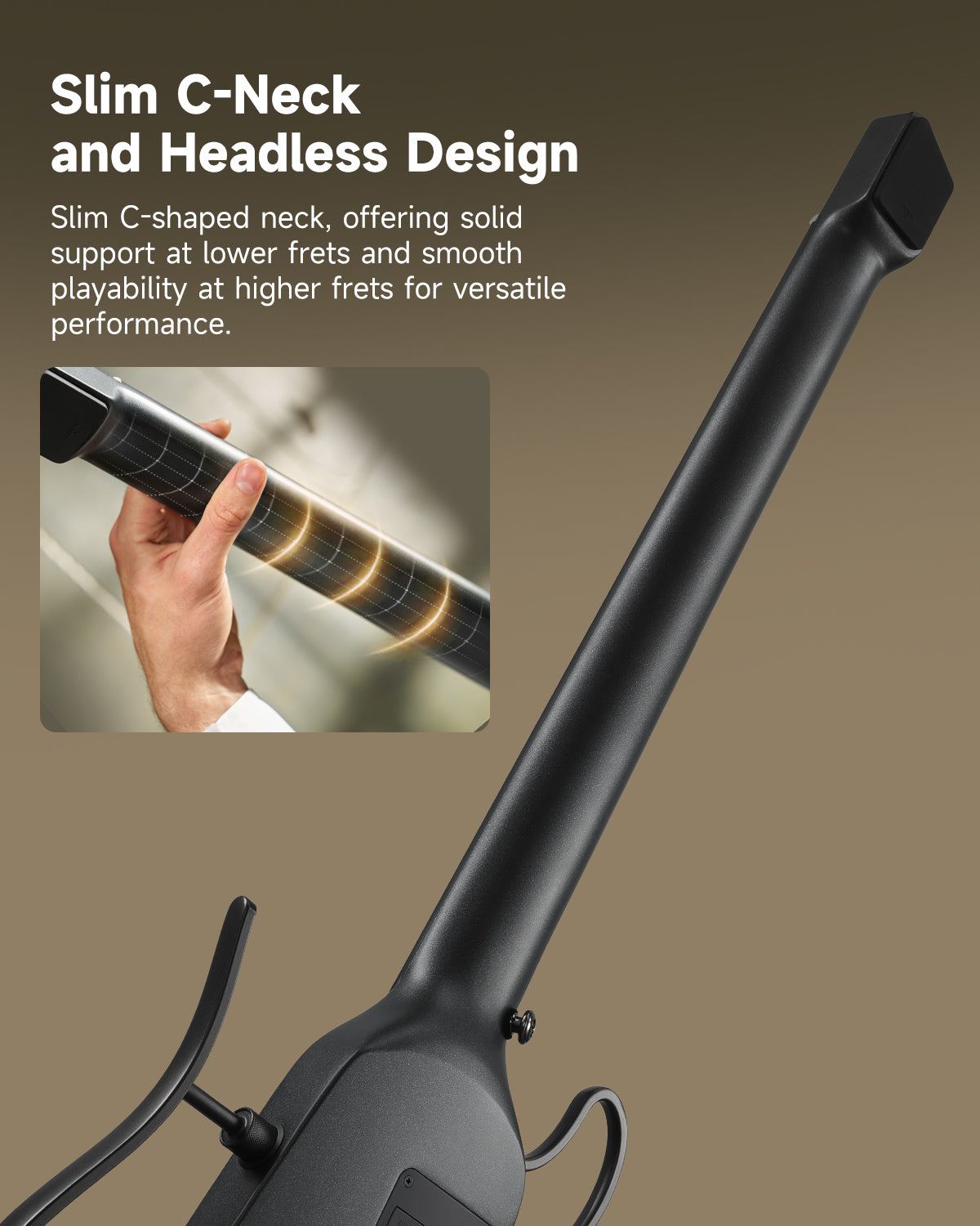 Donner HUSH™ C Classical Nylon String Guitars-Black##