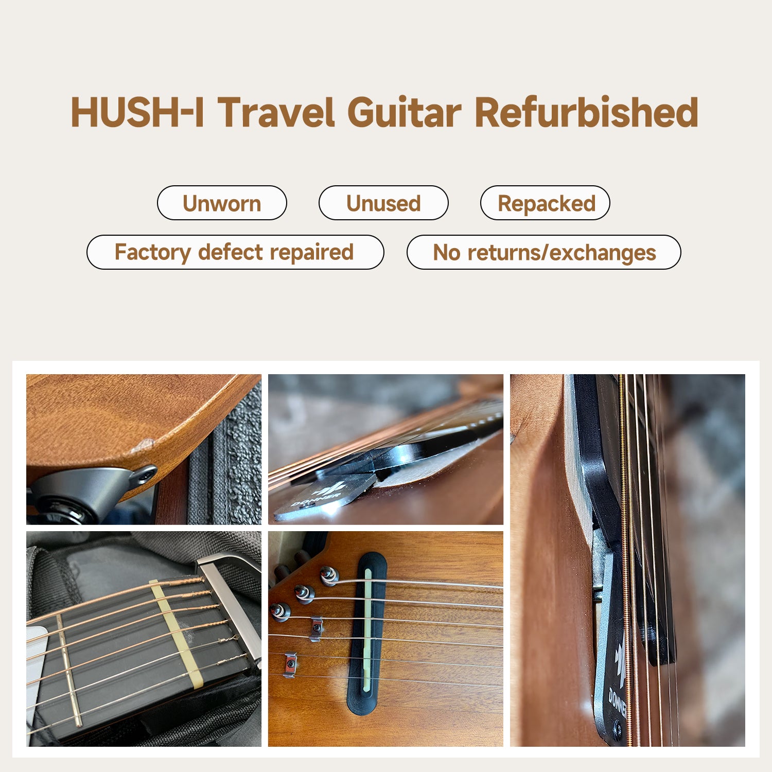 【openbox】Donner HUSH I Acoustic-Electric Guitar Kit for Travel Practice