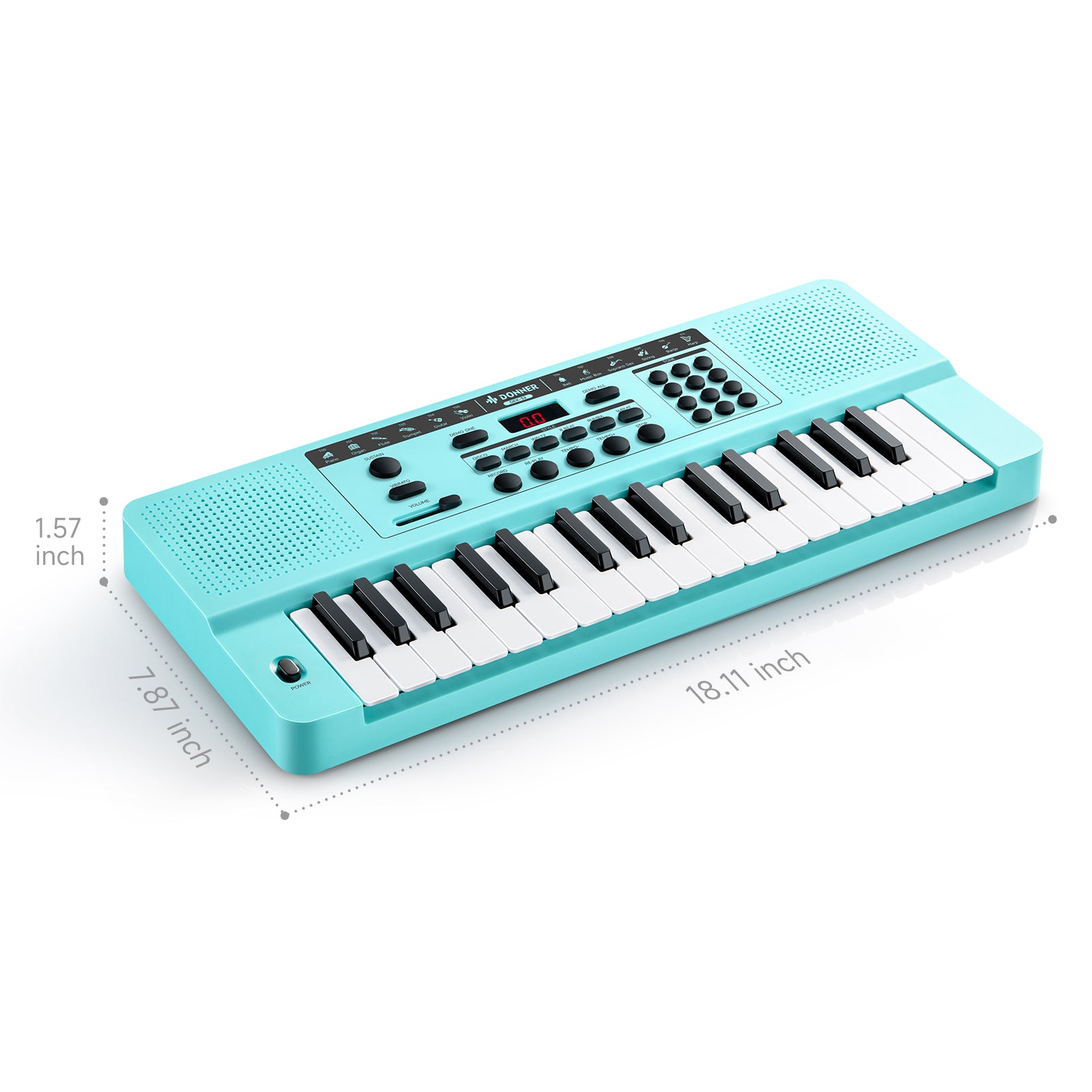 Donner DEK-32 32 keys Electronic Keyboard-Cyan##