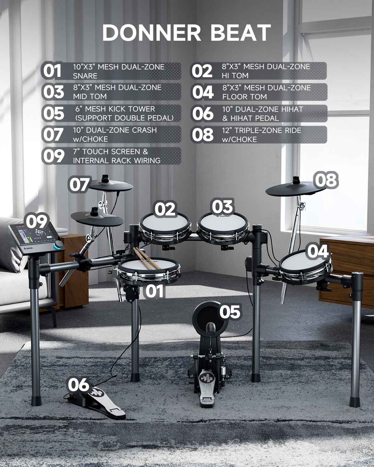 Donner Beat Electronic Drum Kit