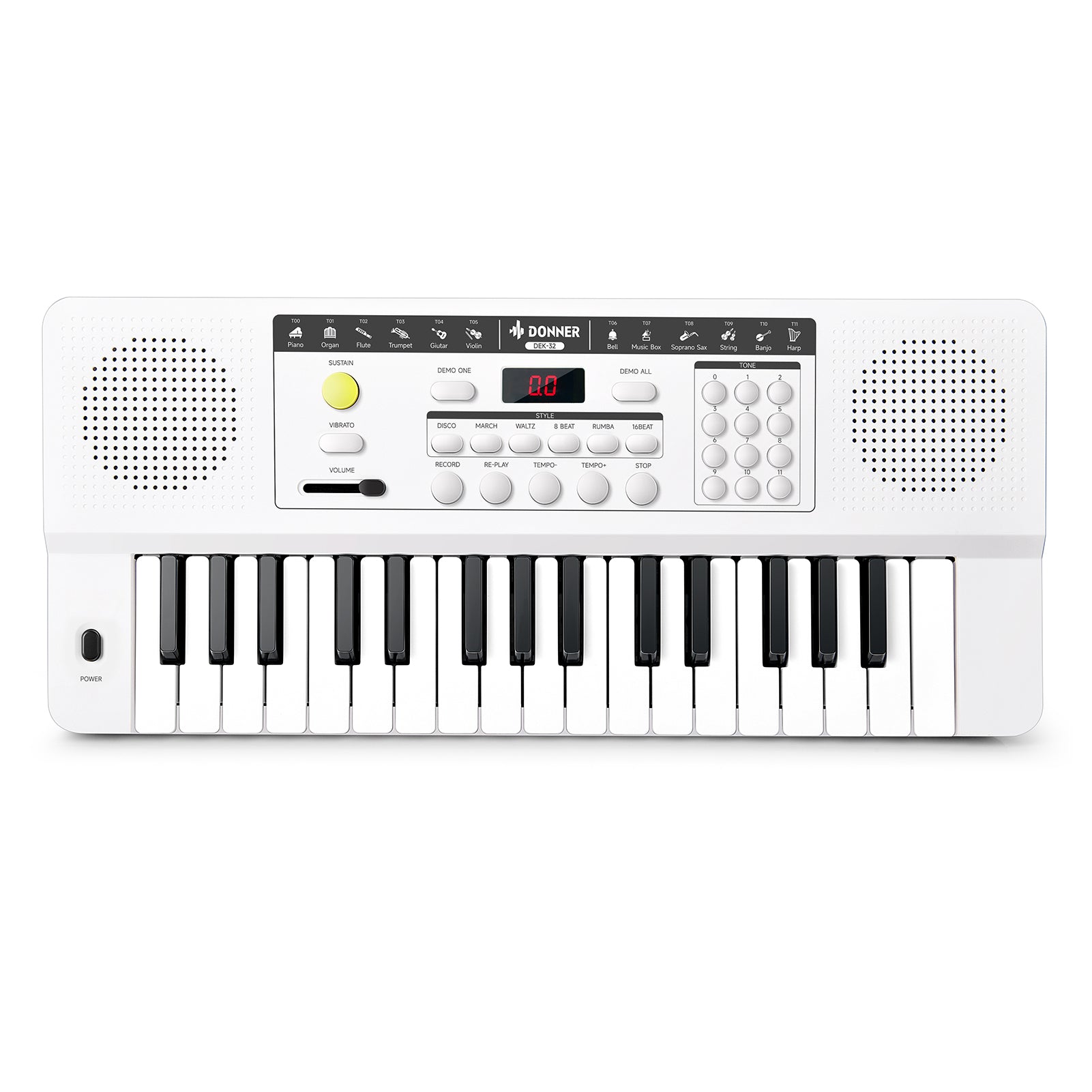 Donner DEK-32 32 keys Electronic Keyboard-White##