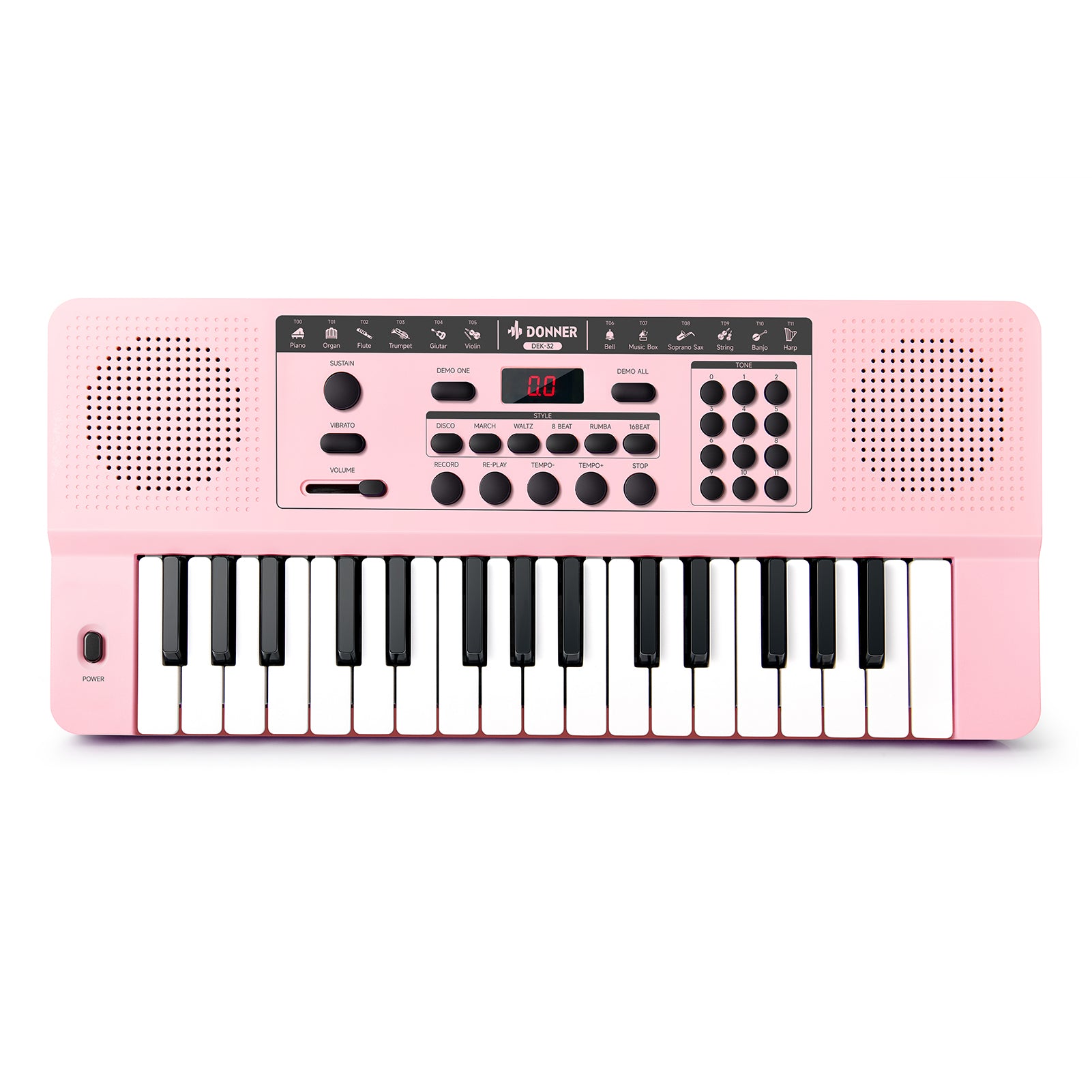 Donner DEK-32 32 keys Electronic Keyboard-Pink##