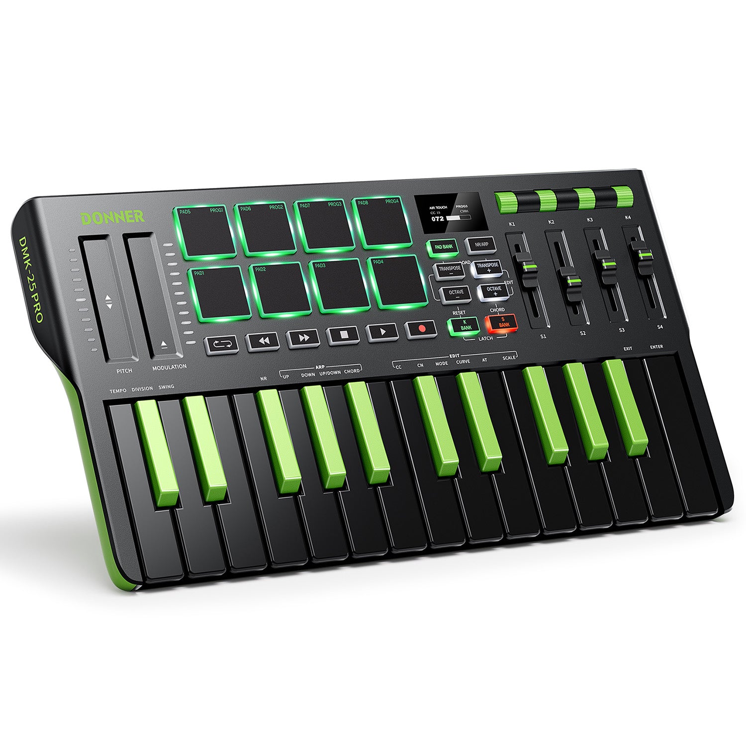 Donner DMK-25 PRO MIDI Keyboard-Green##