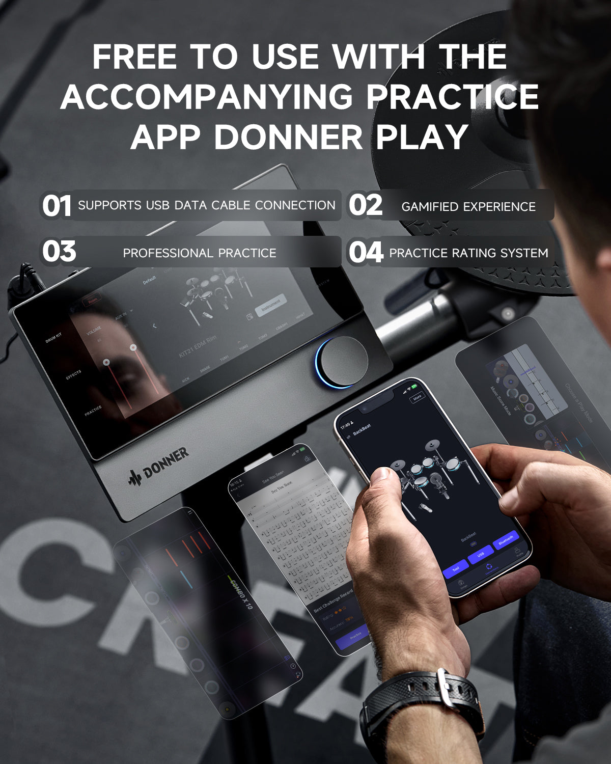 Donner Beat Electronic Drum Kit