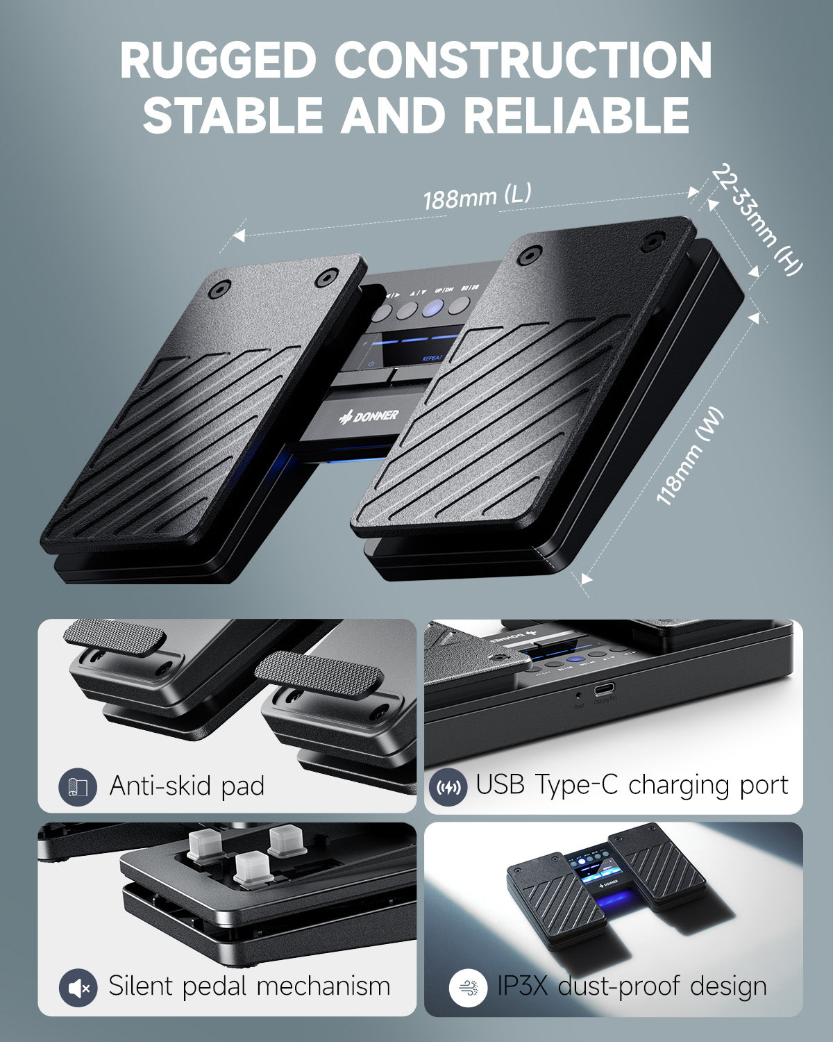 Donner DBM-50 Bluetooth page turner Black