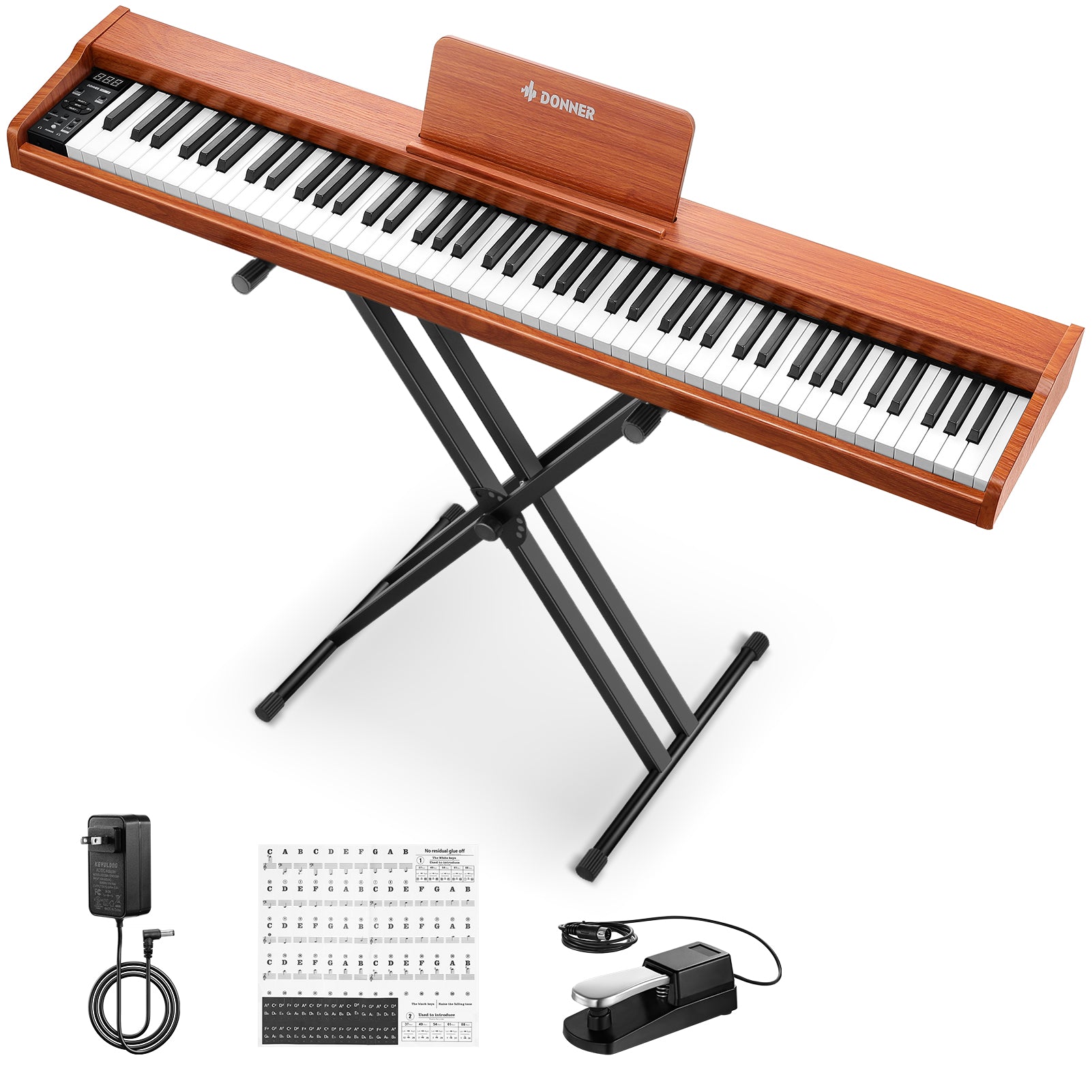 Donner DEP-1S Beginner Digital Piano Kit-Natural##