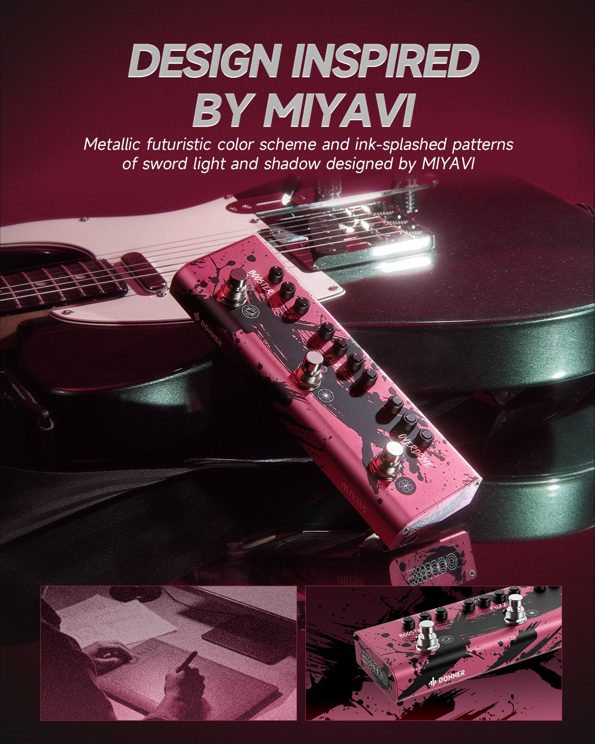 DONNER X MIYAVI Double Swords Pedal-Rage Breaker##