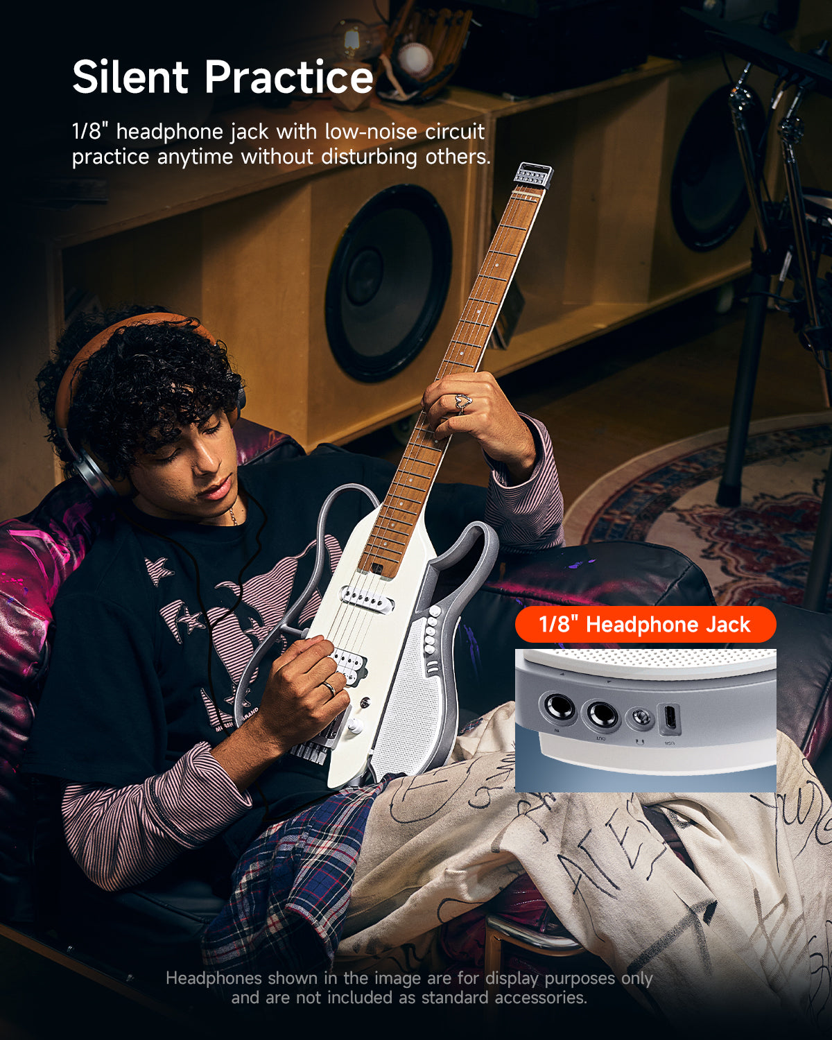 Donner HUSH™ X LIVE Guitar-White##
