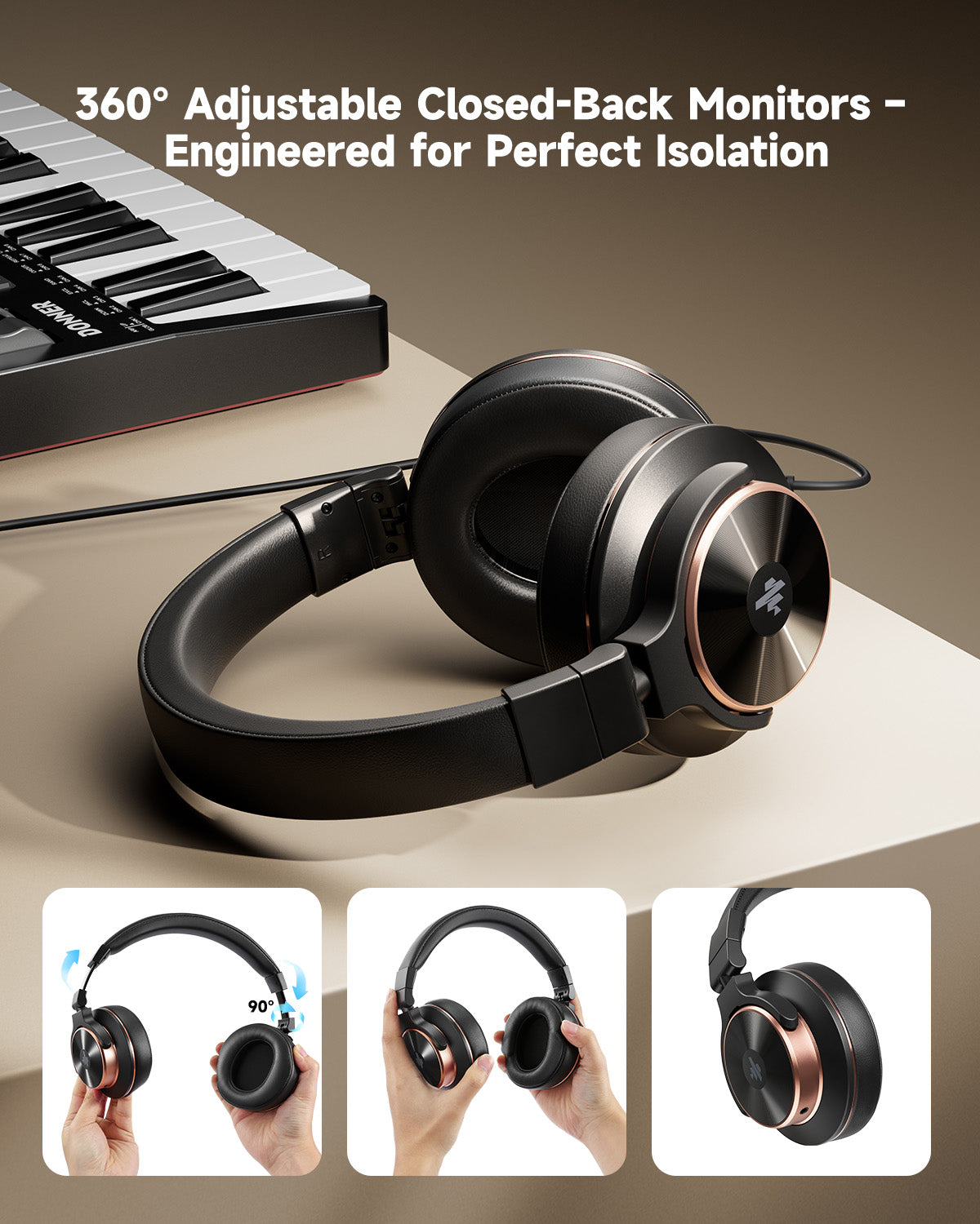 DONNER M100 Studio Monitor Headphones