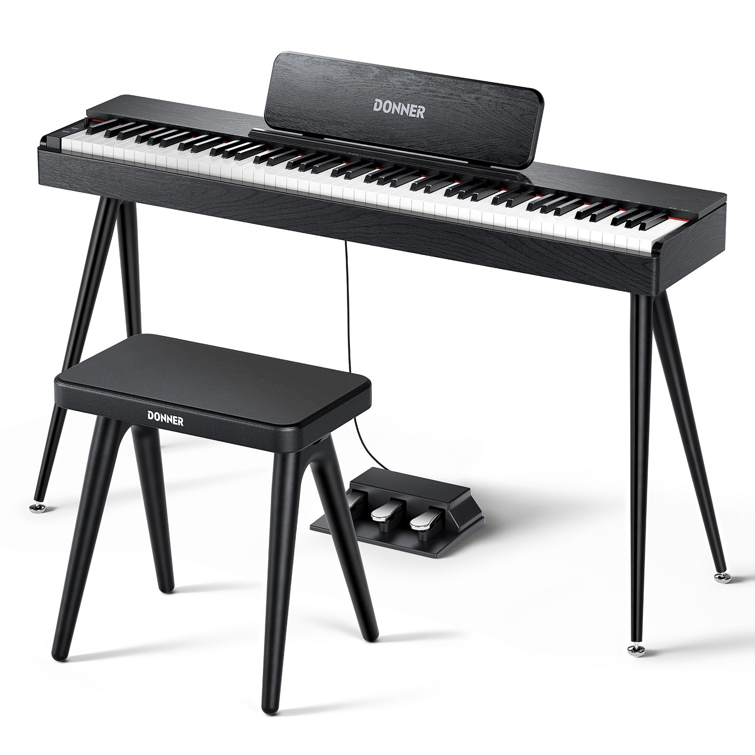 Donner OURA™ S100 88-Key Graded Hammer Weighted Digital Piano-Black##