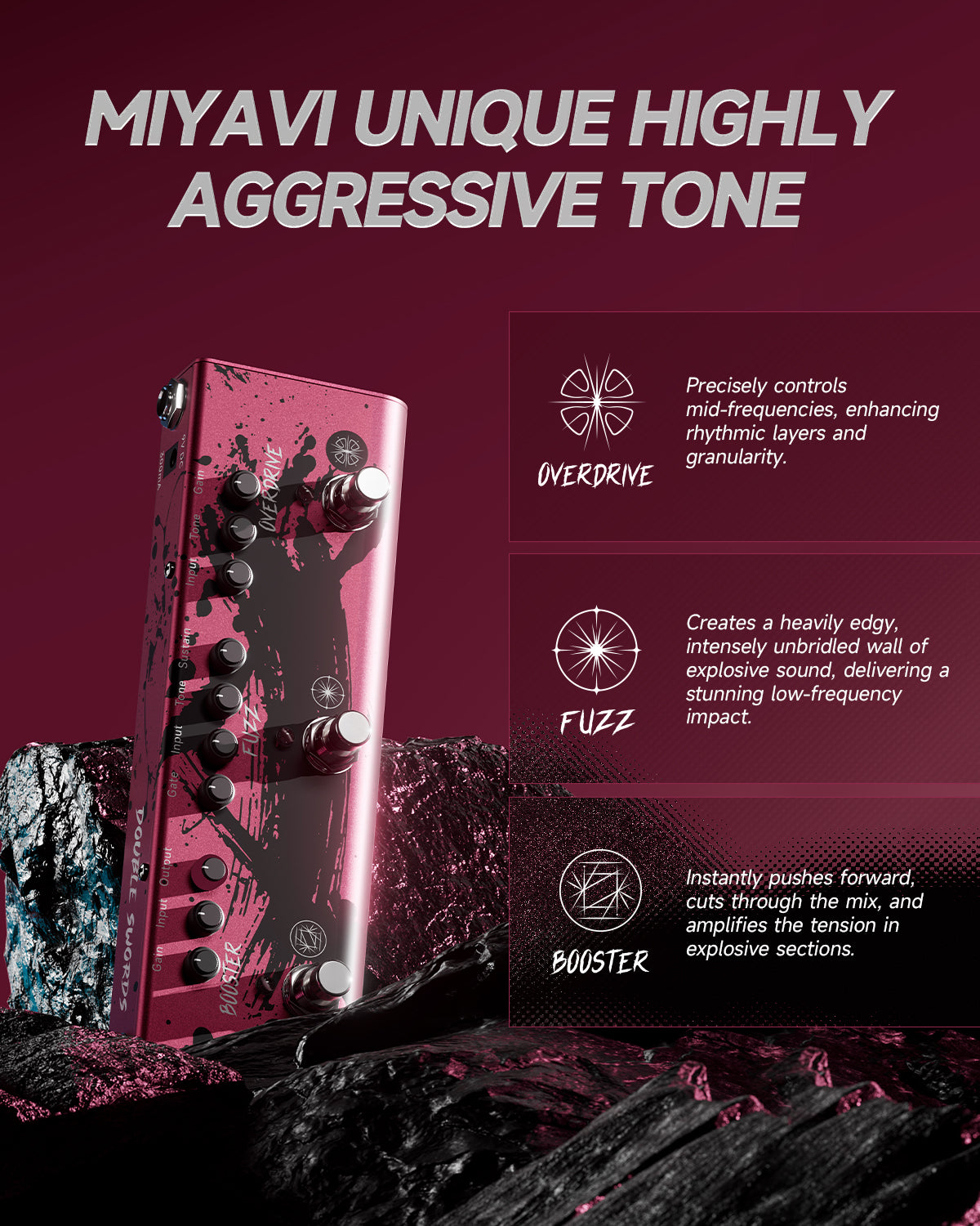 DONNER X MIYAVI Double Swords Pedal-Rage Breaker##