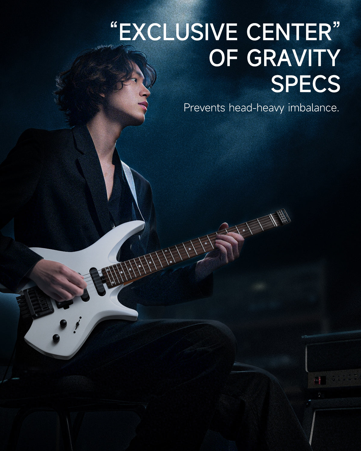 Donner NHL-500 Headless Electric Guitar-White##