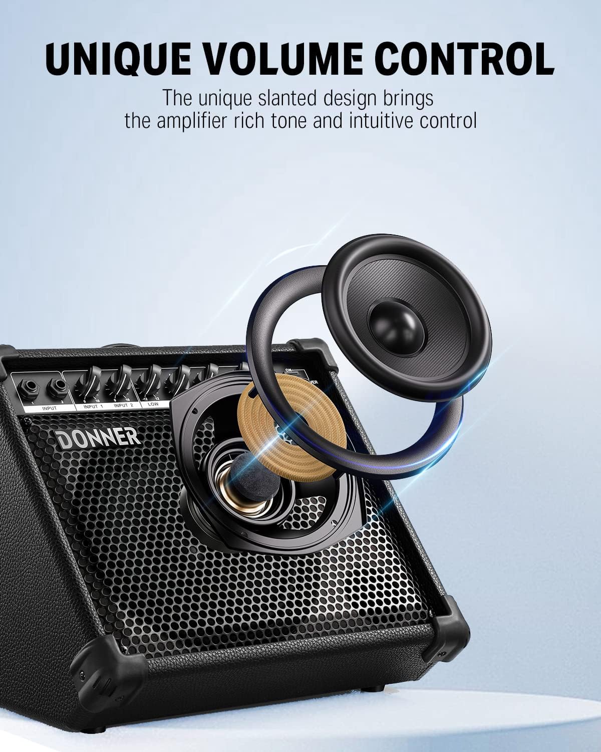 Donner DKA-20 20 Watt Amplifier for Keyboard and Bass and Guitar and Electronic Drum and Speaker