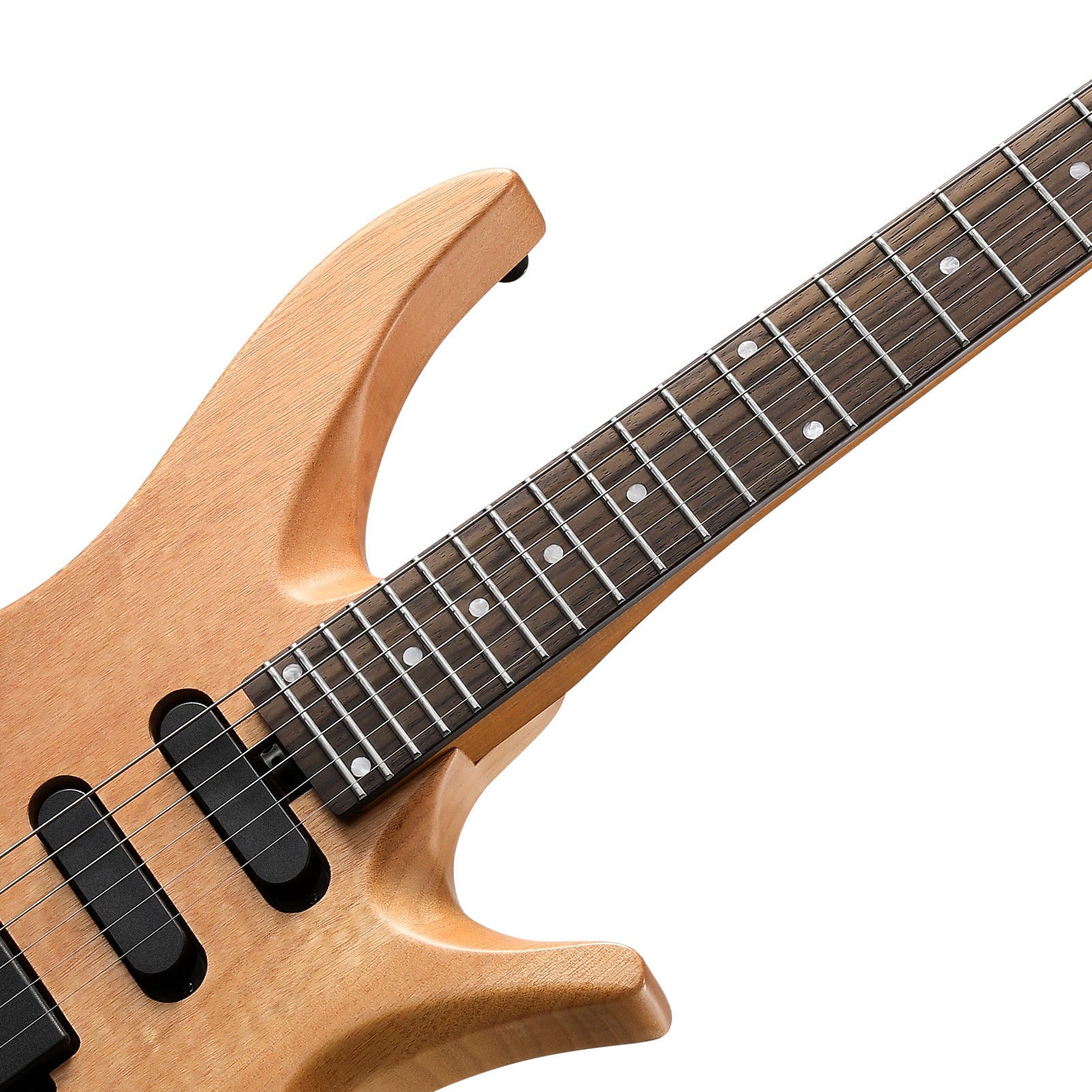 Donner NHL-500 Headless Electric Guitar-Wooden Nature##