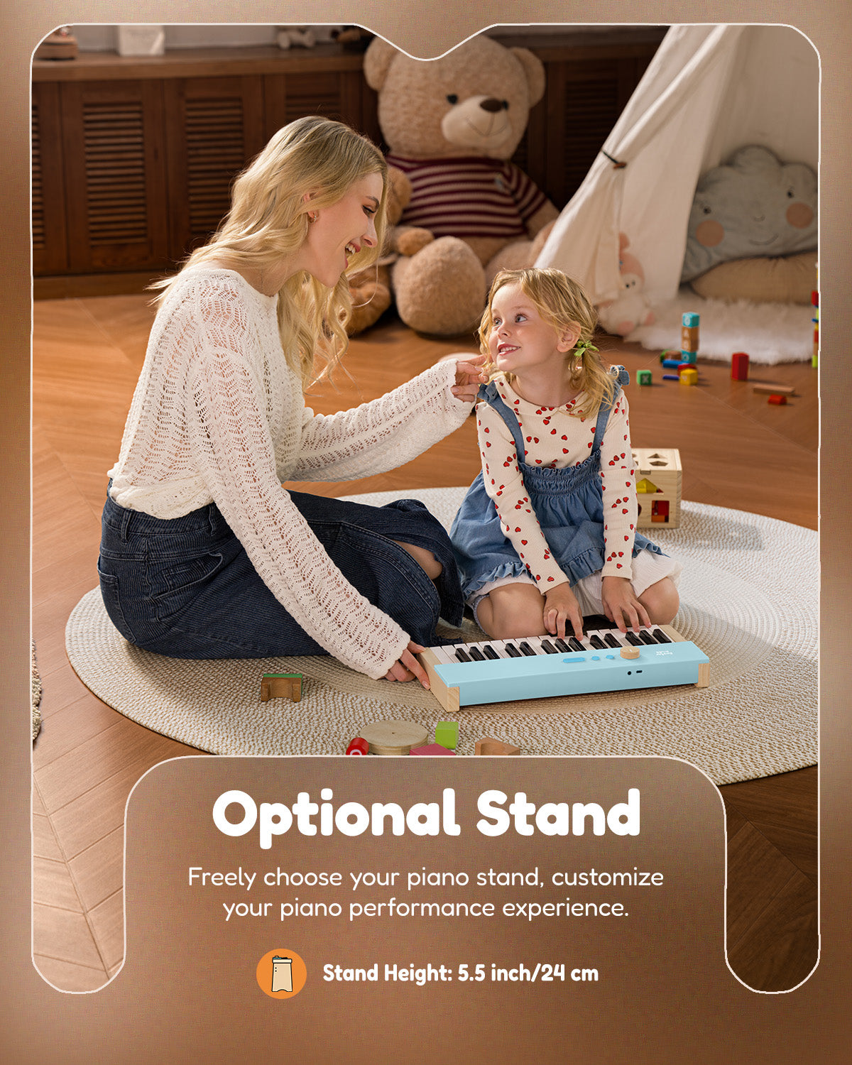 Eastar KIDO V-10 32keys Mini Digital Keyboard-Blue##