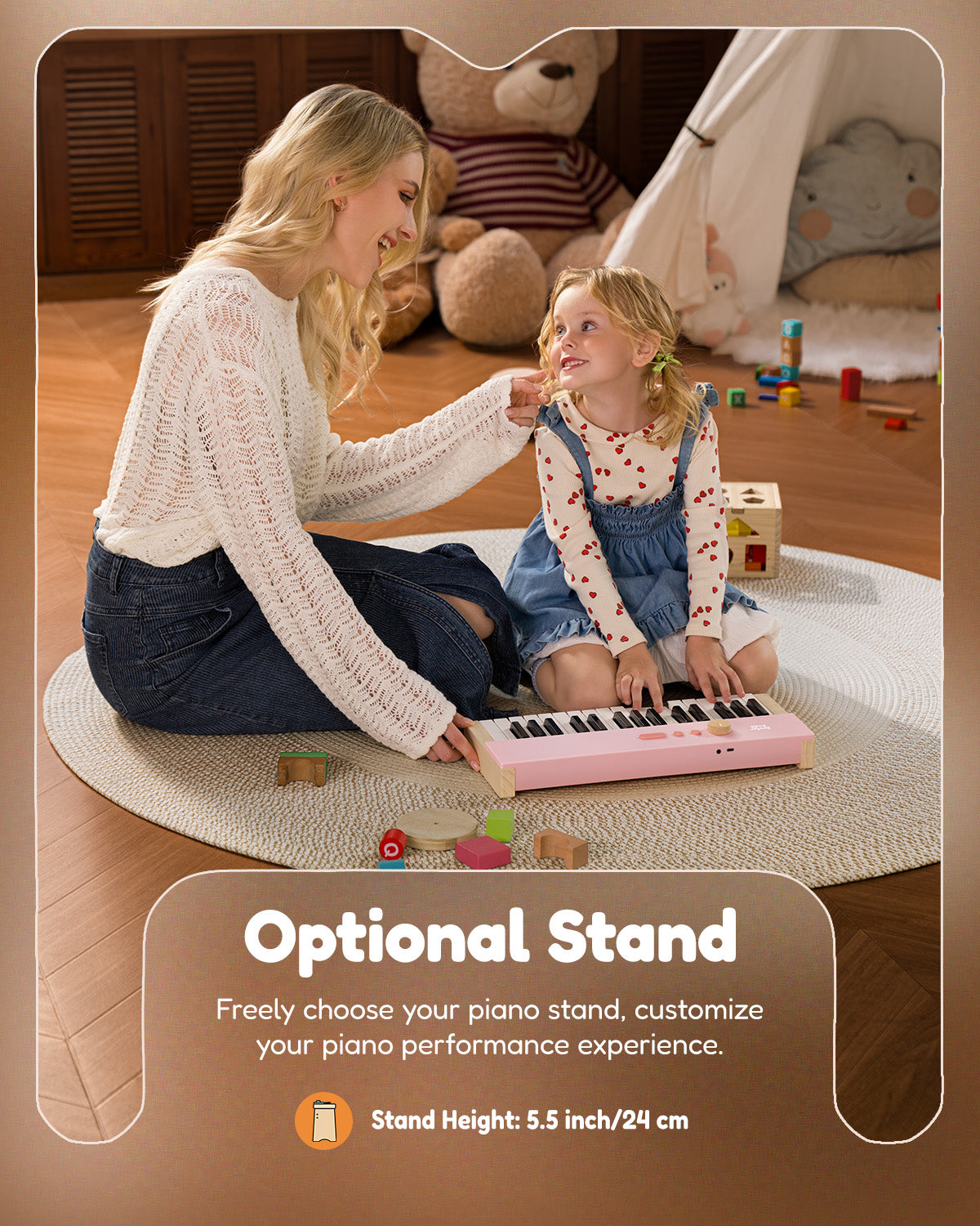 Eastar KIDO V-10 32keys Mini Digital Keyboard-Pink##