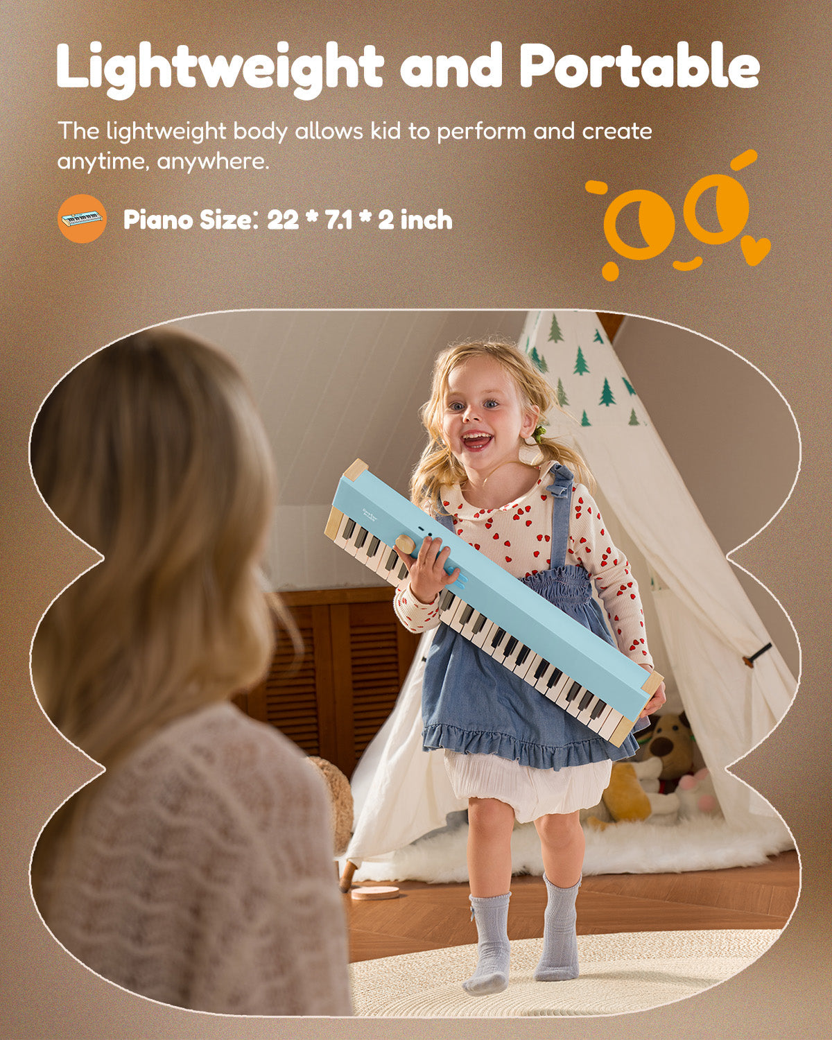 Eastar KIDO V-10 44 Keys Mini Digital Keyboard With Stand