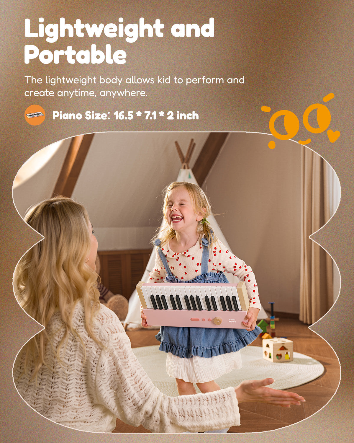 Eastar KIDO V-10 32keys Mini Digital Keyboard-Pink##