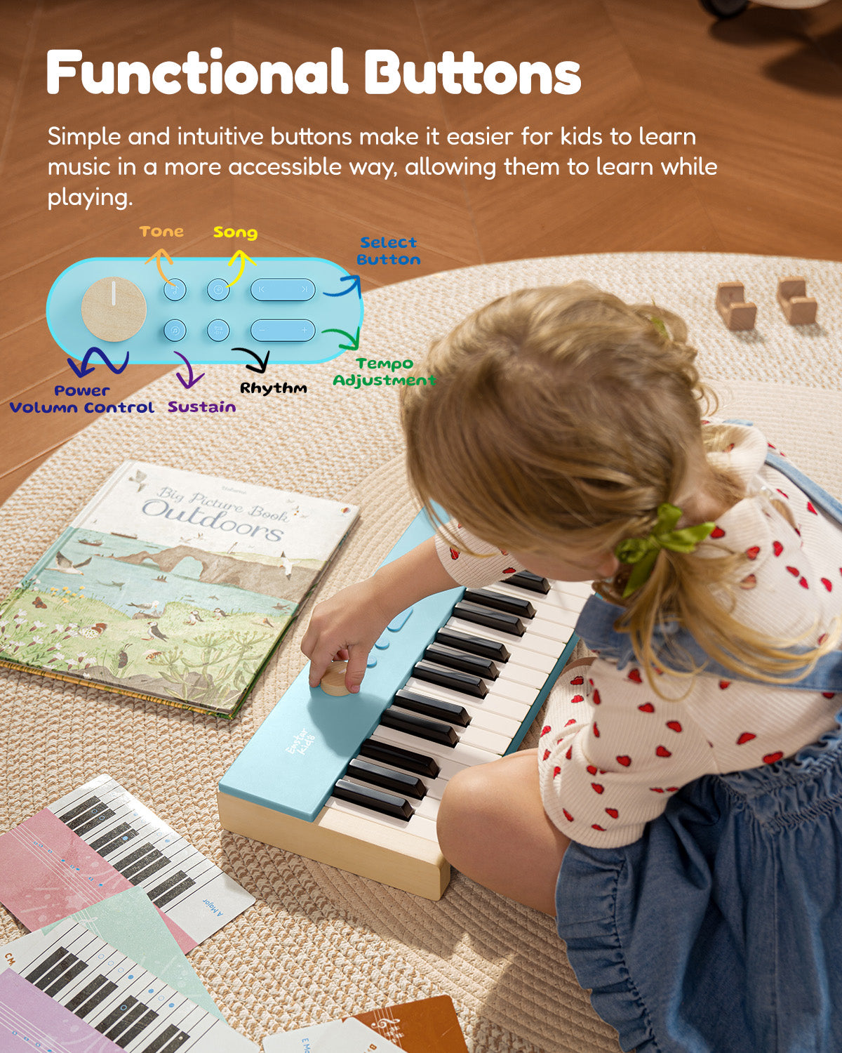 Eastar KIDO V-10 44 Keys Mini Digital Keyboard With Stand