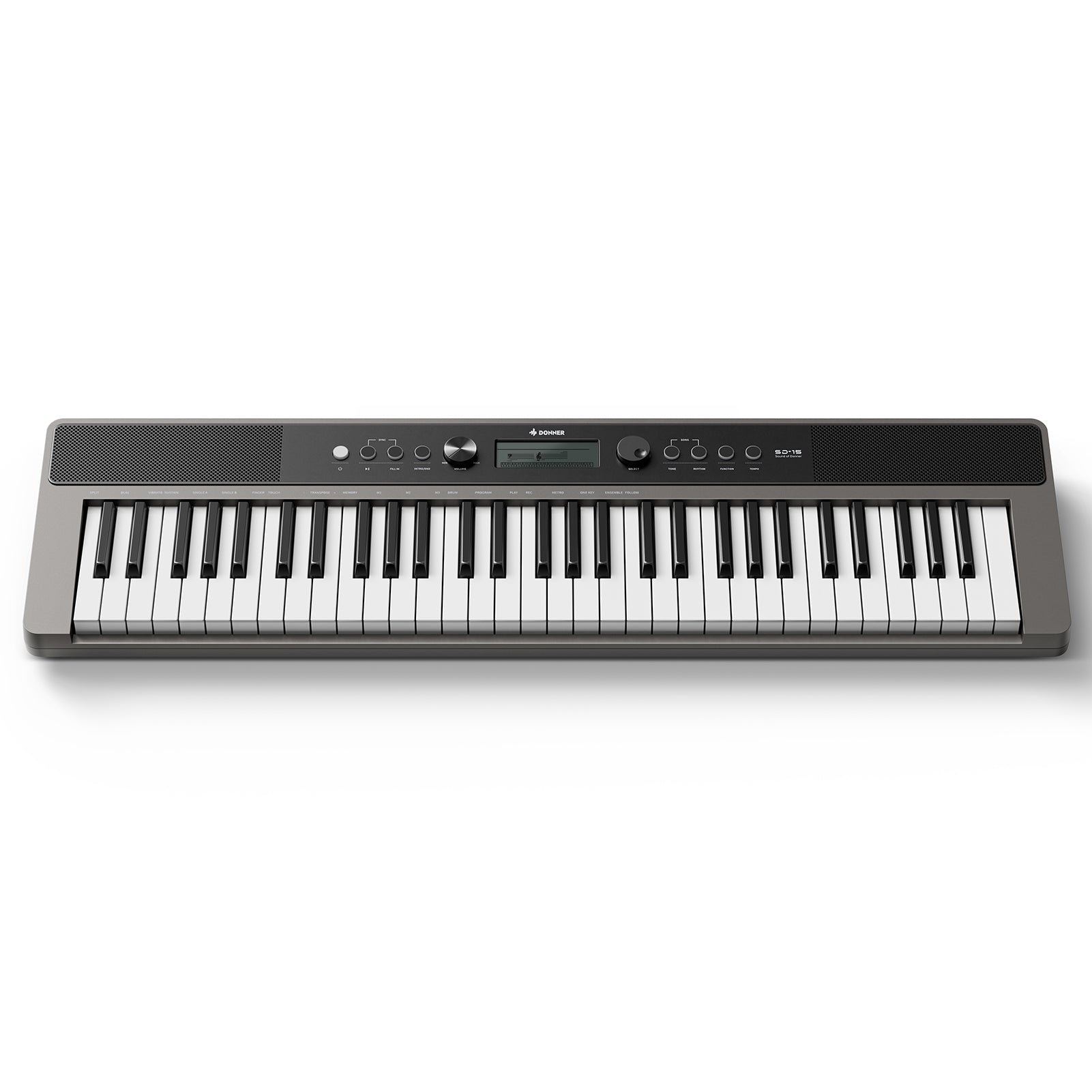 DONNER SD-15 61-Key Electronic Keyboard Set Gray