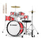 Donner Mini Drum Sets for Kids 5-Piece 14 Inch Drums Toys 5 Drum 2 Cymbal, with Drum Sticks Stool, Metallic Red