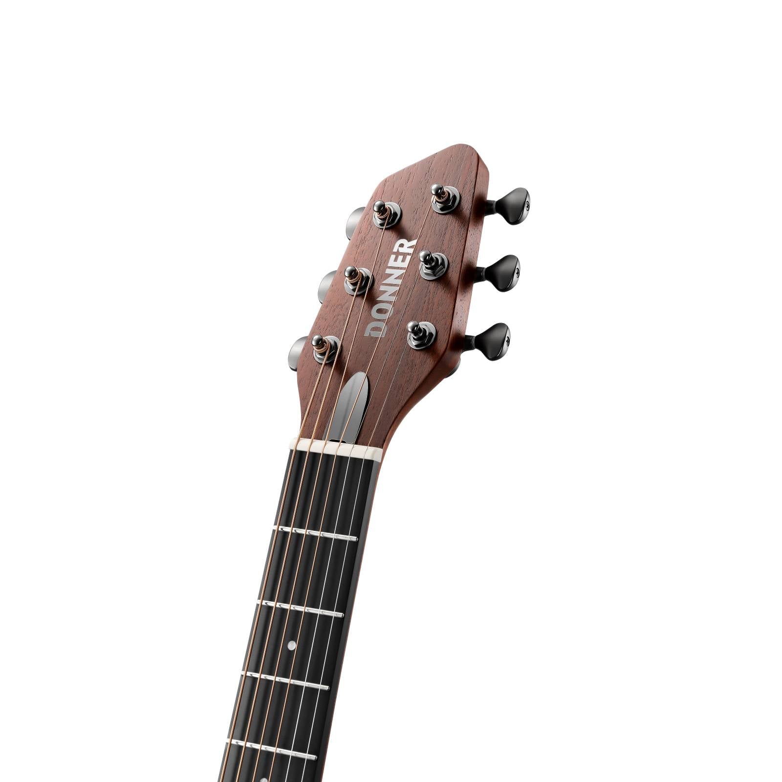 Donner RISING-G1 38" Carbon X Wood Acoustic Guitar-Brown##