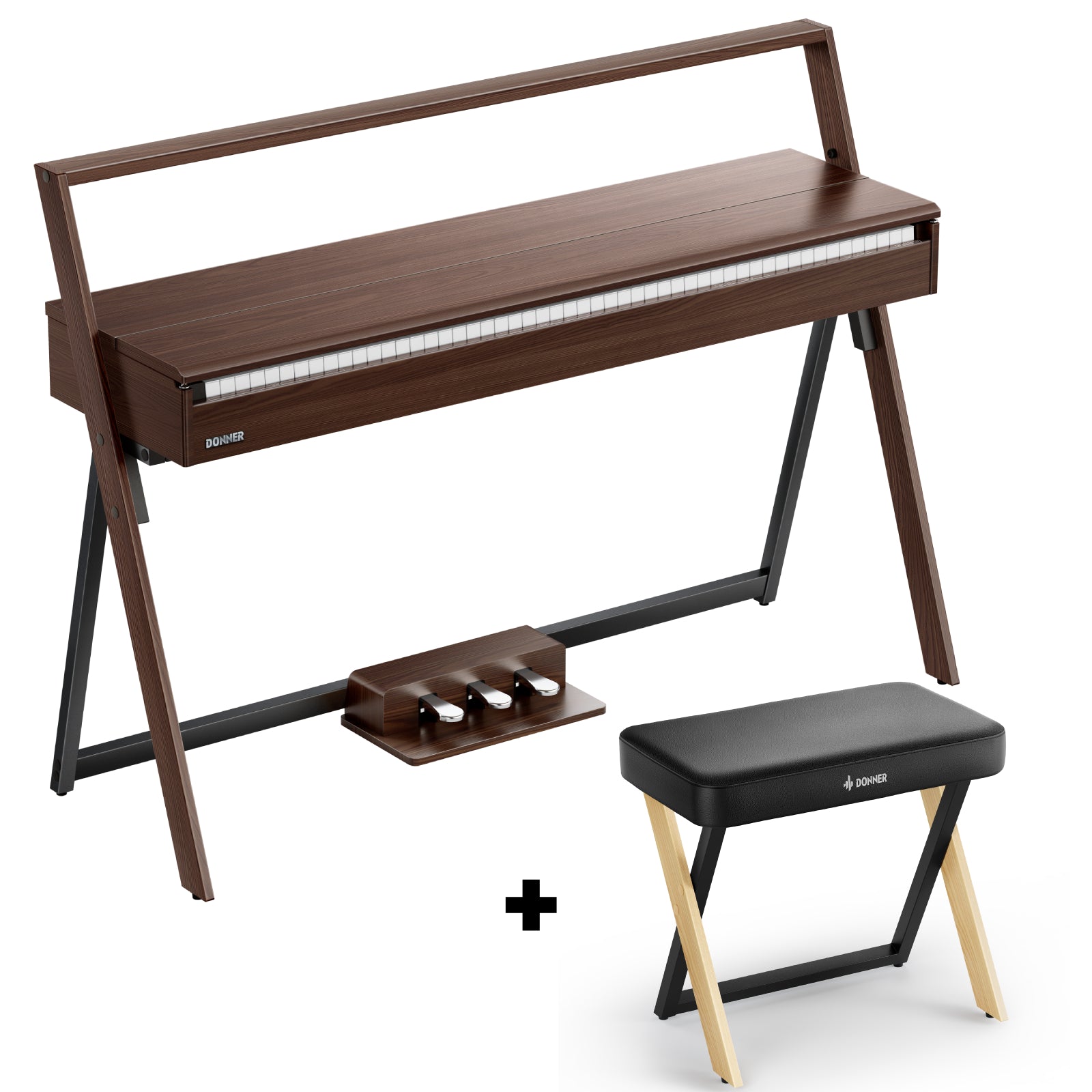 Donner OURA™ R300 88-key home digital piano Light Wood/Walnut-Walnut##
