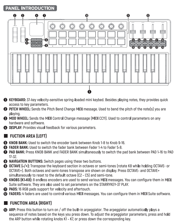 Donner Starrykey-37 Play MIDI Controller