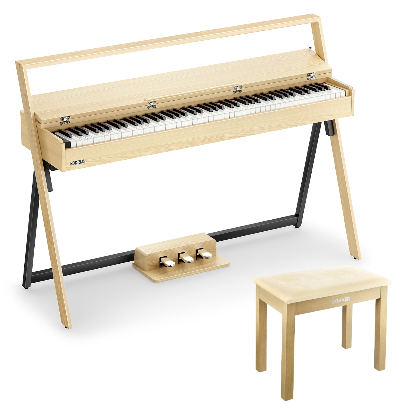 Donner OURA™ R300 88-key home digital piano Light Wood/Walnut-Light Wood##