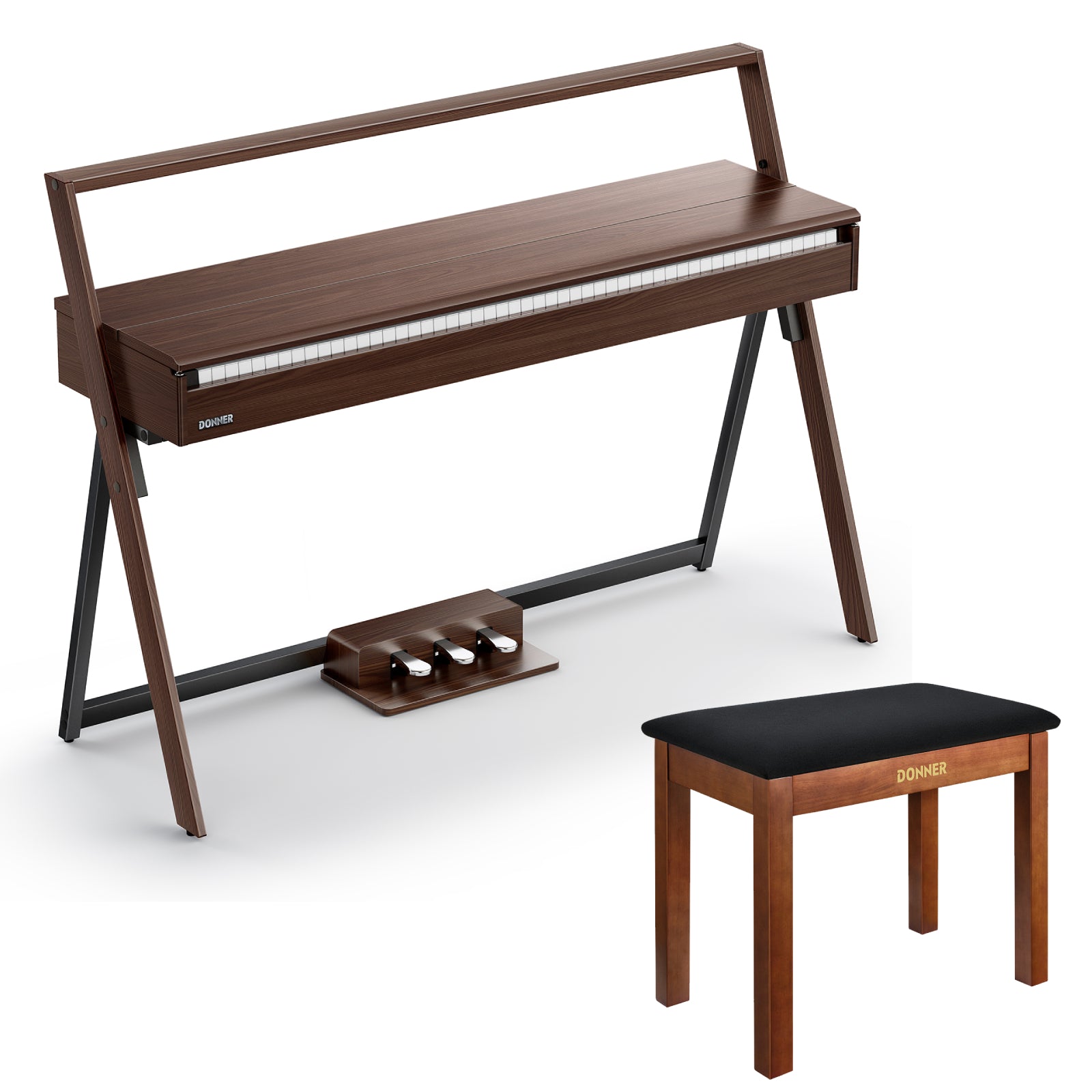 Donner OURA™ R300 88-key home digital piano Light Wood/Walnut-Walnut##