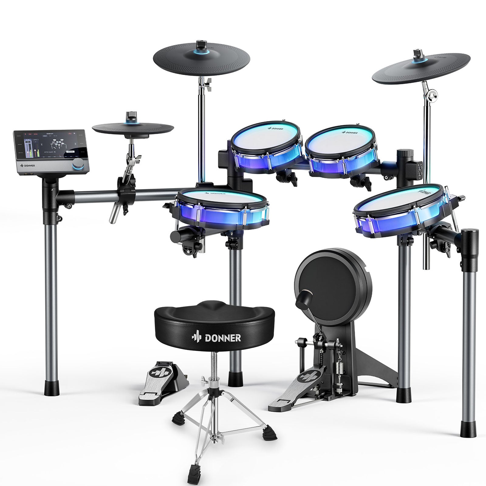 Donner BackBeat Electronic Drum Set 8-Pcs with 1100+ Sounds