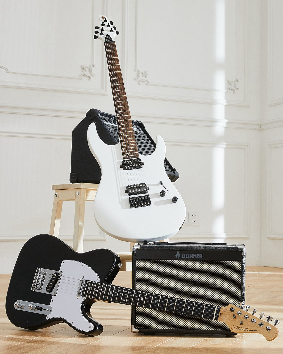 Donner DMT-100 39" Matt Metal Electric Guitar Kit Solid Body with H-H Pickups