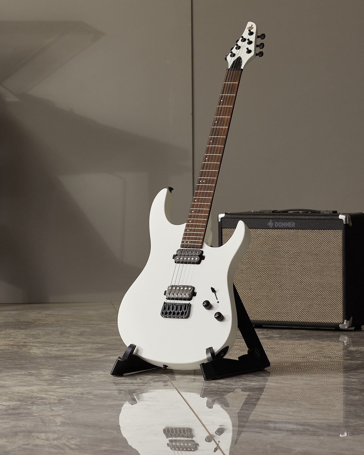 Donner DMT-100 39" Matt Metal Electric Guitar Kit Solid Body with H-H Pickups