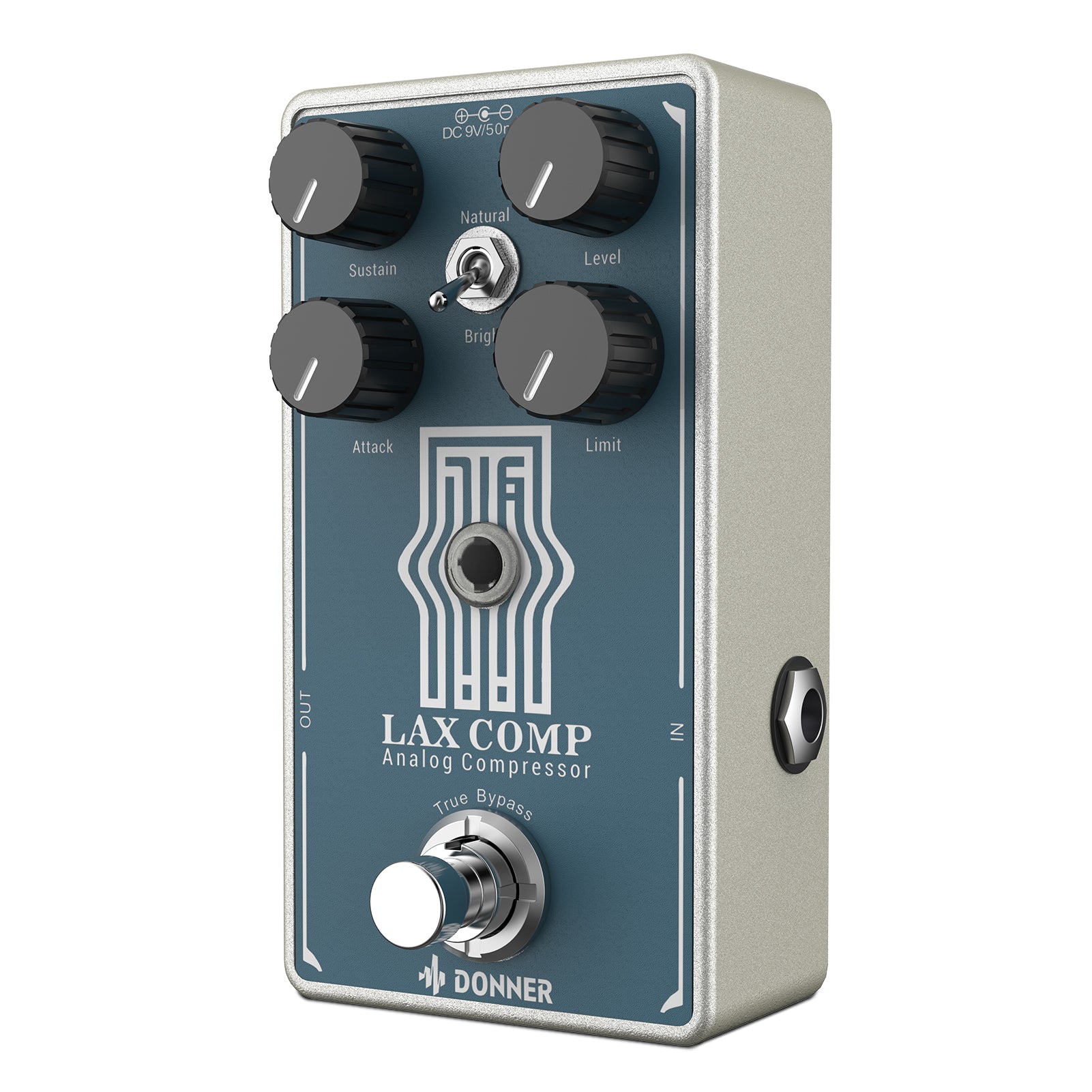 Donner Lax Comp Compressor Guitar Pedal Classic Peak Limiter Style Compressor True Bypass