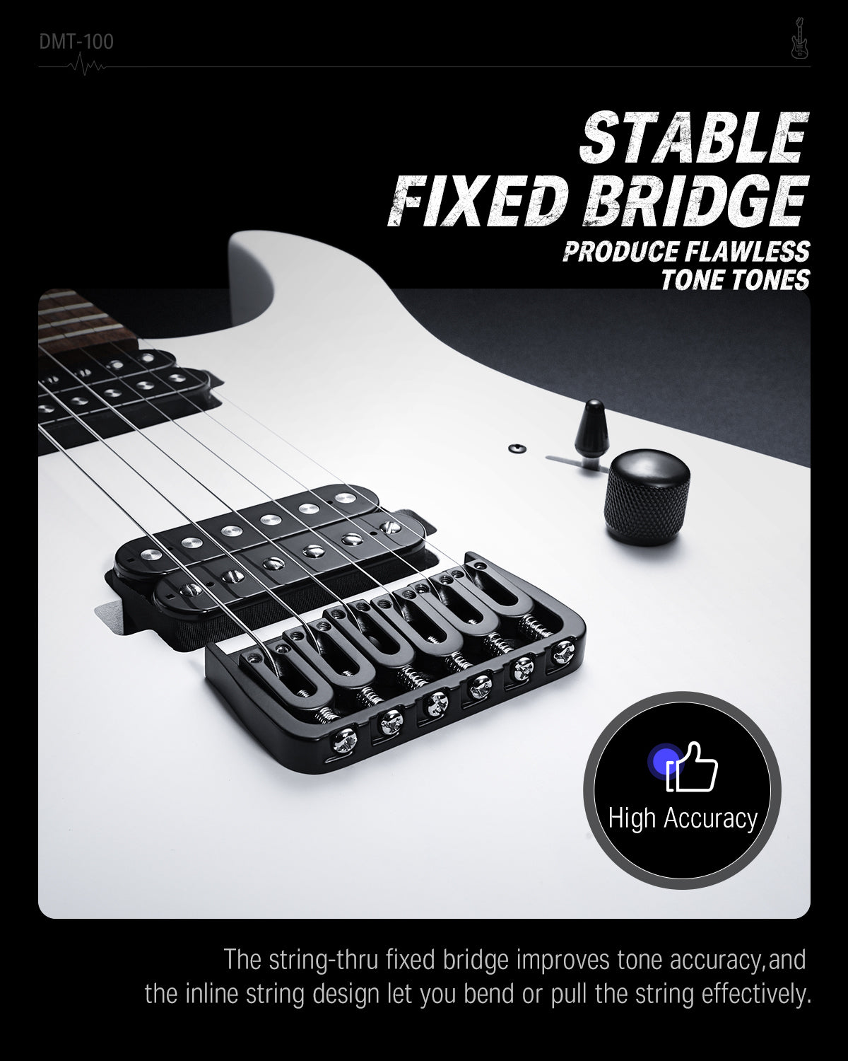 Donner DMT-100 39" Matt Metal Electric Guitar Kit Solid Body with H-H Pickups