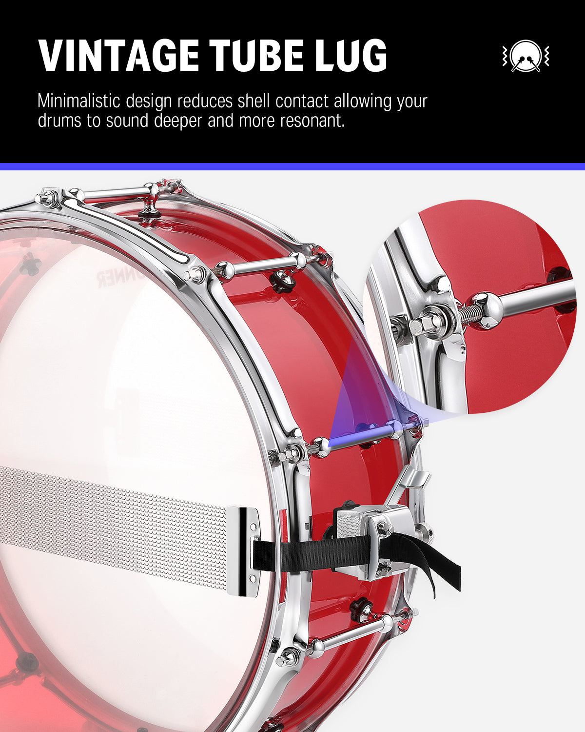 Donner-DDS-1000-22-inch-Crystal-5-Piece-Drum-Set-Acrylic-Shell-Pack