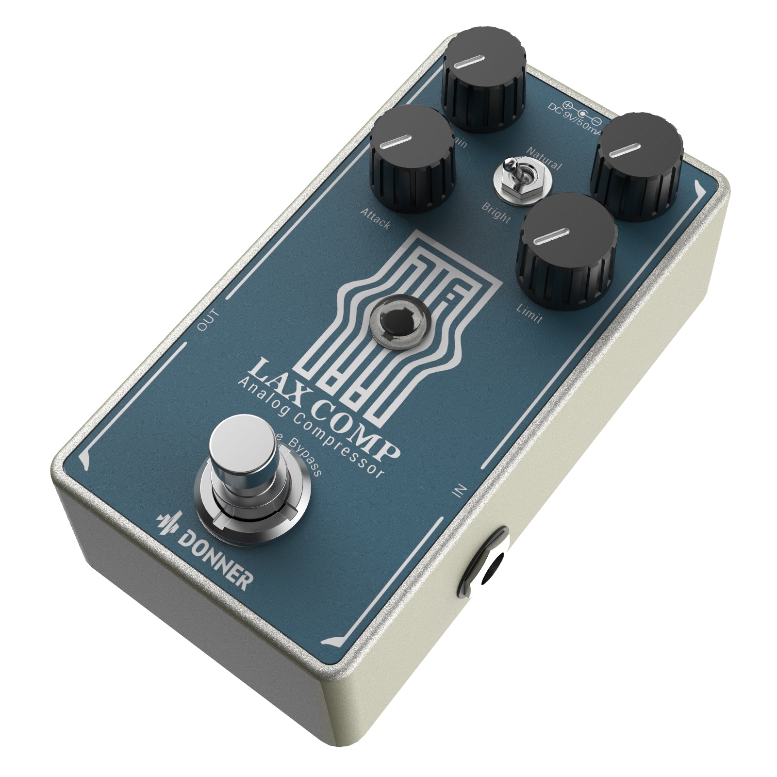 Donner Lax Comp Compressor Guitar Pedal Classic Peak Limiter Style Compressor True Bypass