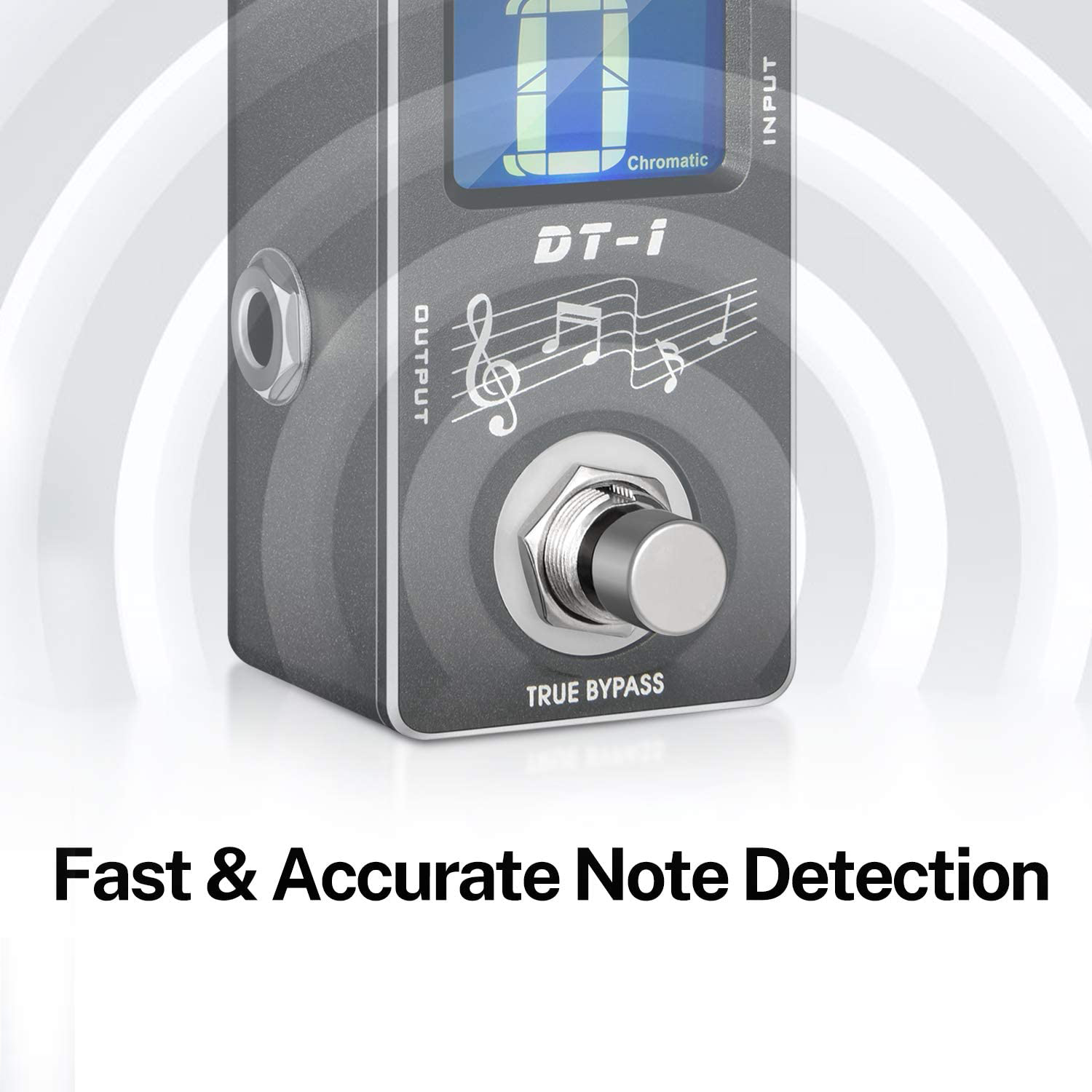 Donner DT-1 2-Mode Tuner Pedal Chromatic LCD Screen Pitch Indicator for Guitar Bass True Bypass
