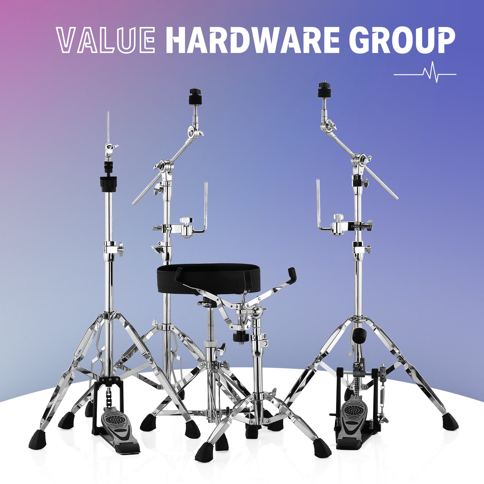 Donner-DDS-1000-22-inch-Crystal-5-Piece-Drum-Set-Acrylic-Shell-Pack