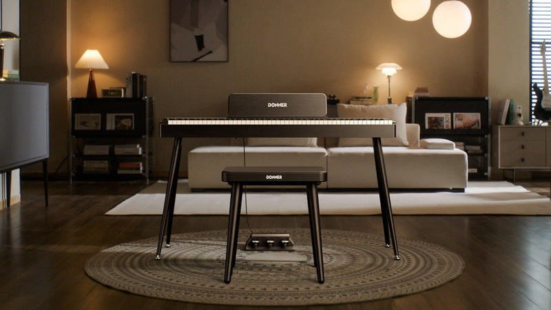 Elevate Home Aesthetics: 3 Living Room Styling Ideas with Donner Home Digital Piano
