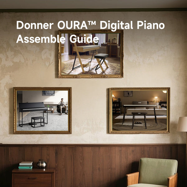 Donner OURA Digital Piano Assembly Guide for S100, S300, R300 and Matching Bench