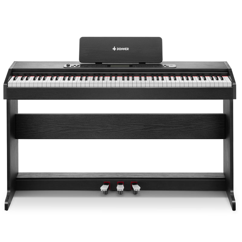 Donner DDP-95 88 Key Weighted Upright Digital Piano for Beginners White/Black