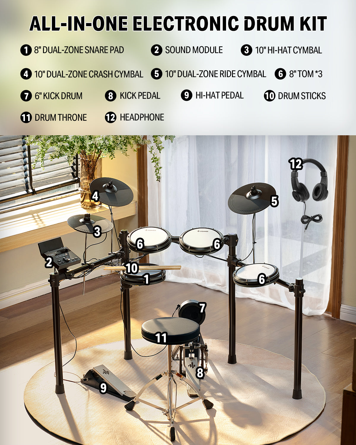 Donner DED-100 Drum Set
