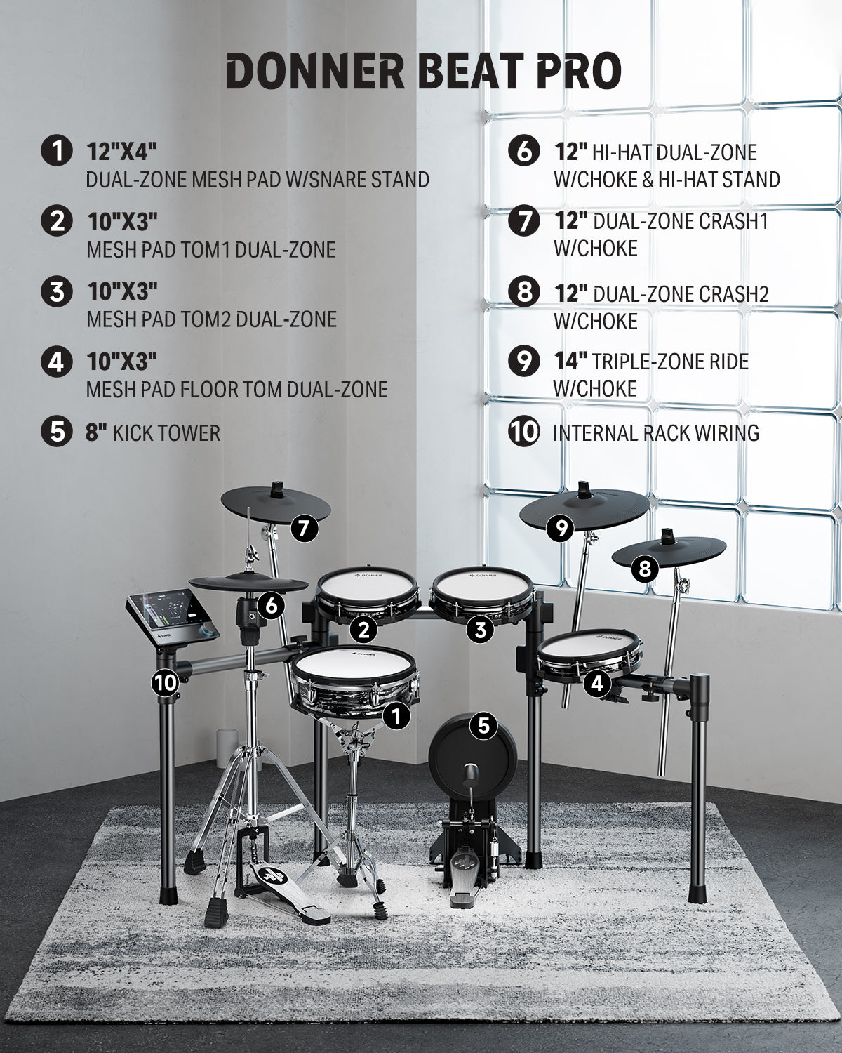 Donner Beat Pro Electronic Drum Set