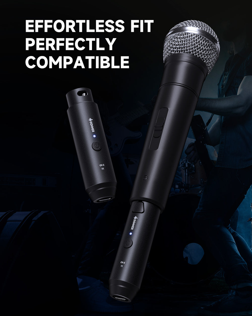 CV-2 Wireless Microphone Transceiver Professional Donner