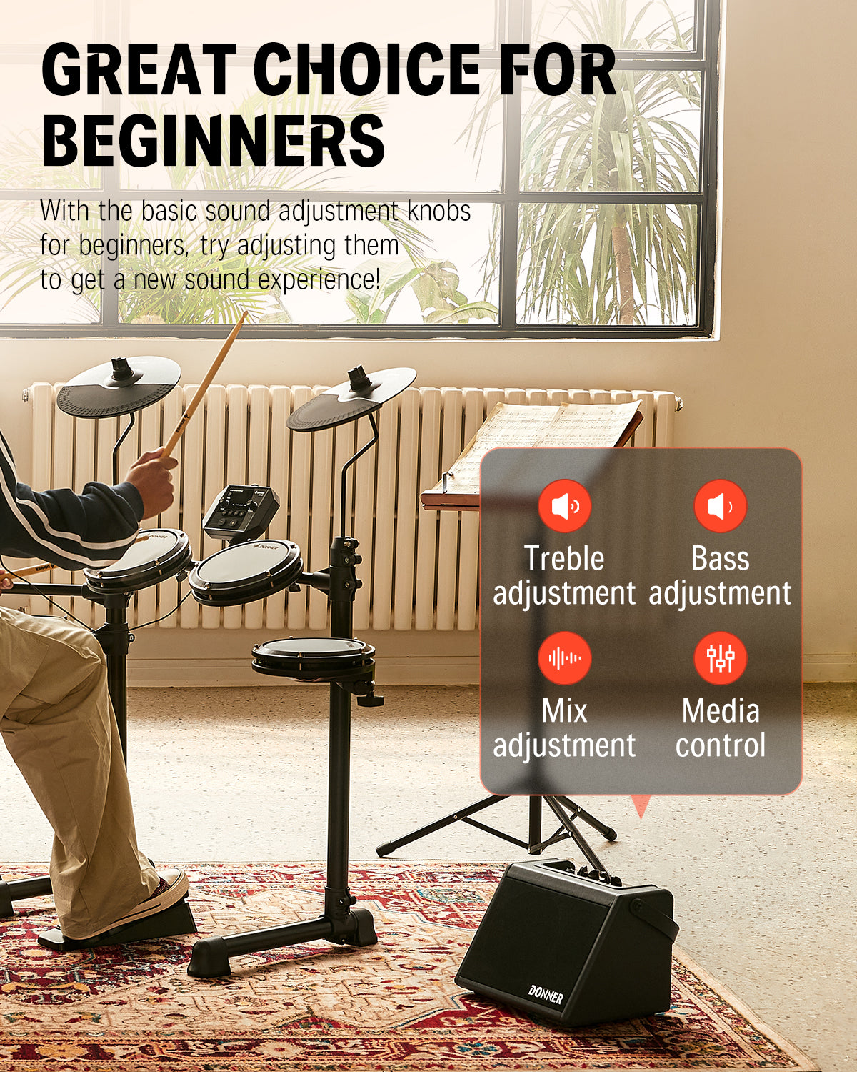 Donner DDA-20 Mini Electronic Drum Amplifier